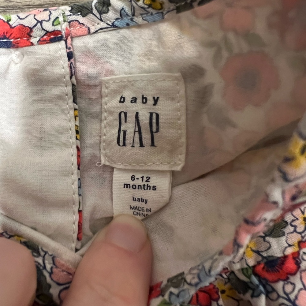 Baby GAP Floral Long Sleeve Dress - 6-12 Months - Picture 2 of 5